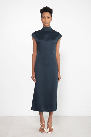 GAUCHERE - Satin Dress, Midnight