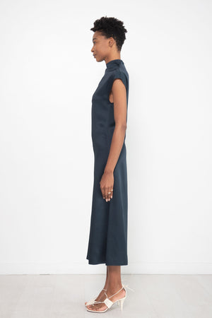 GAUCHERE - Satin Dress, Midnight