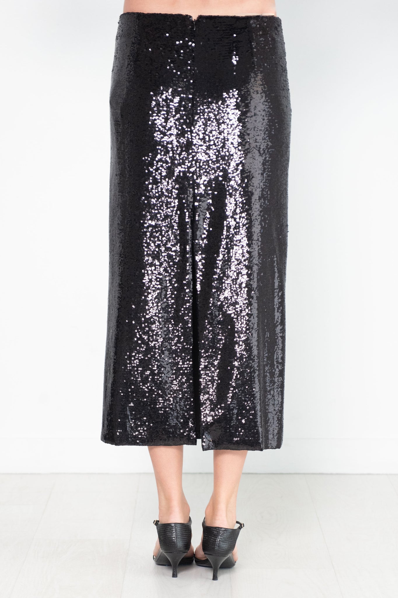 GAUCHERE - Sequin Skirt, Black