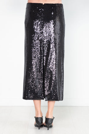 GAUCHERE - Sequin Skirt, Black