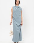 Draped Dress, Slate Blue