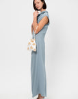 Draped Dress, Slate Blue