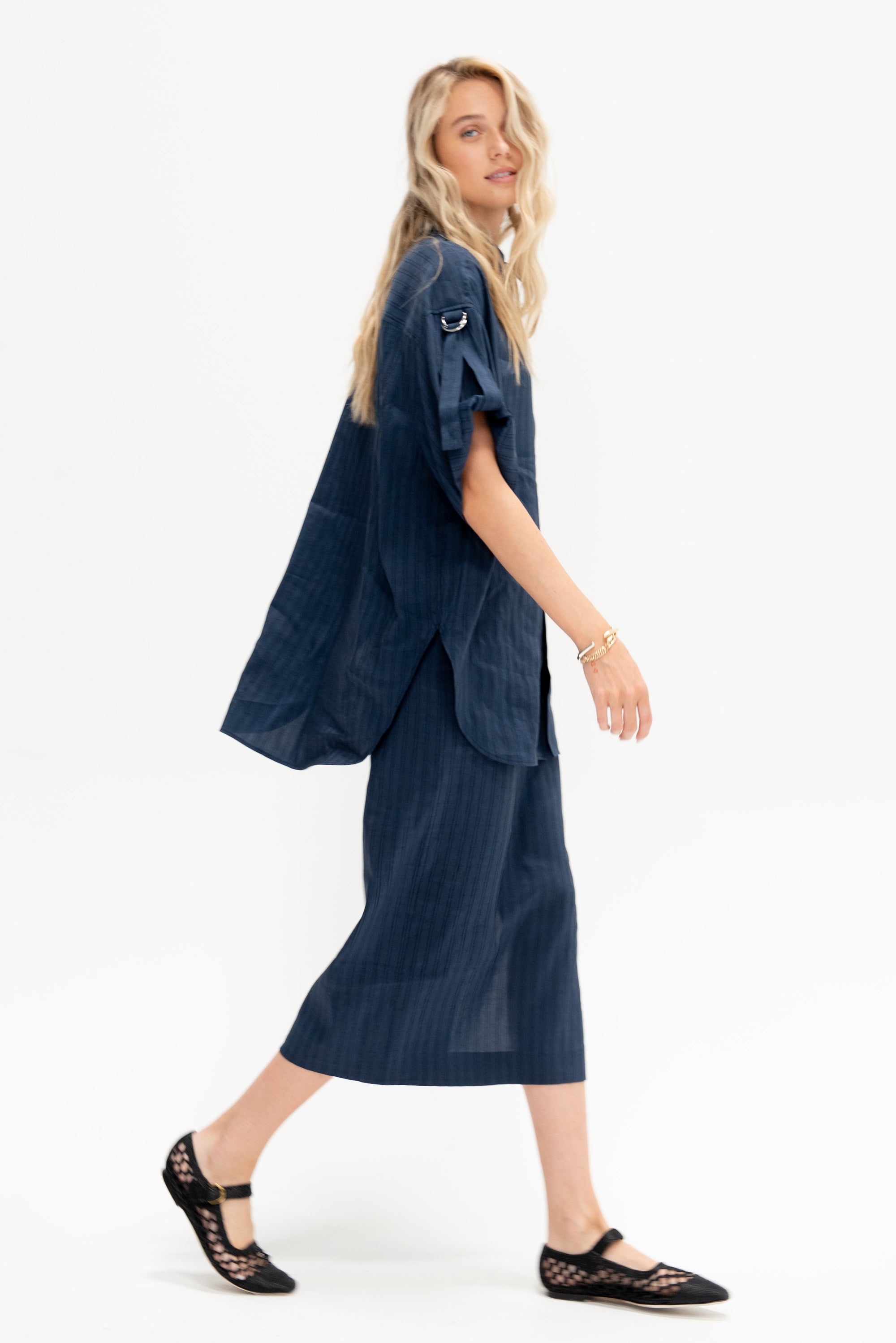 Skirt, Blue Stripe