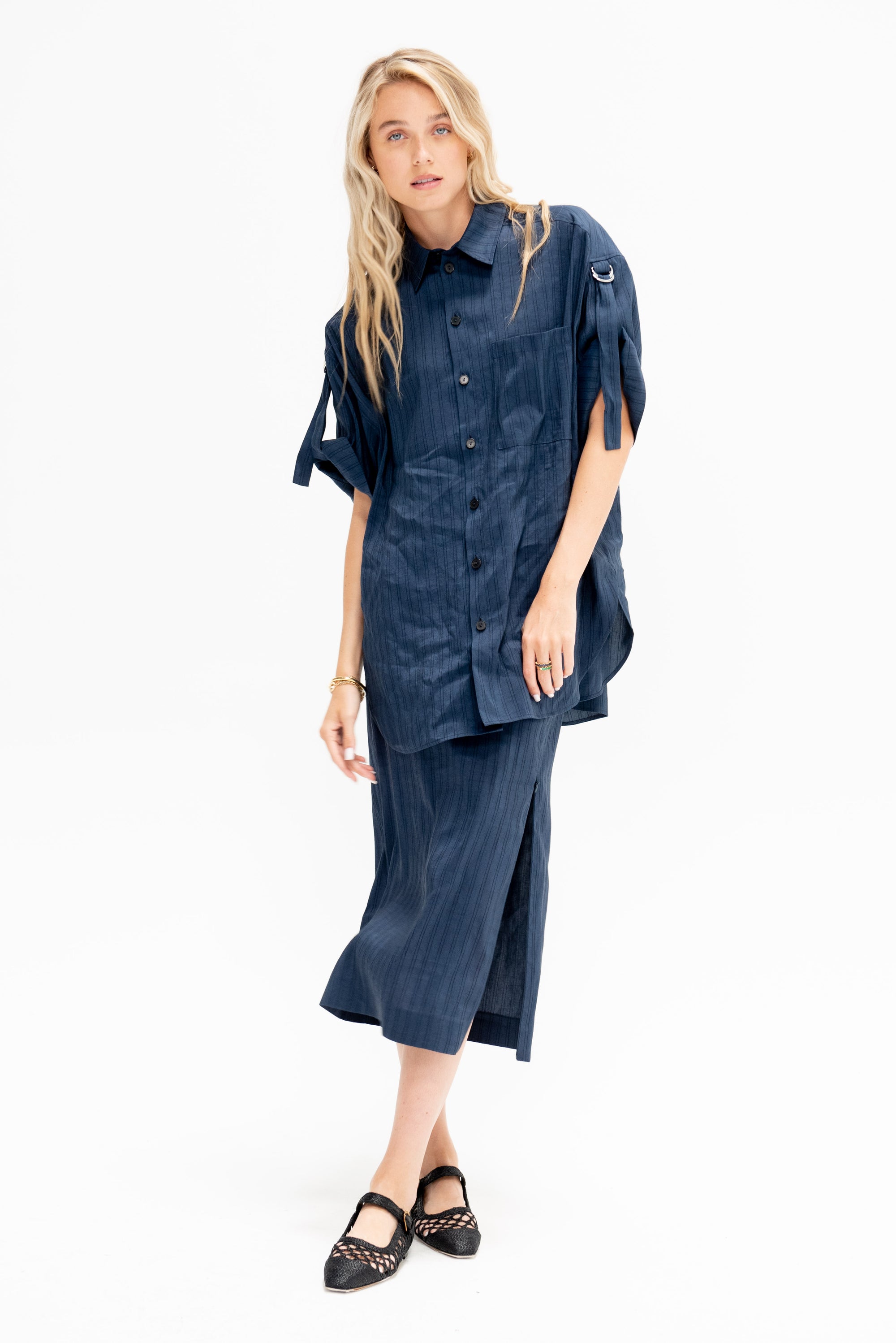 Skirt, Blue Stripe