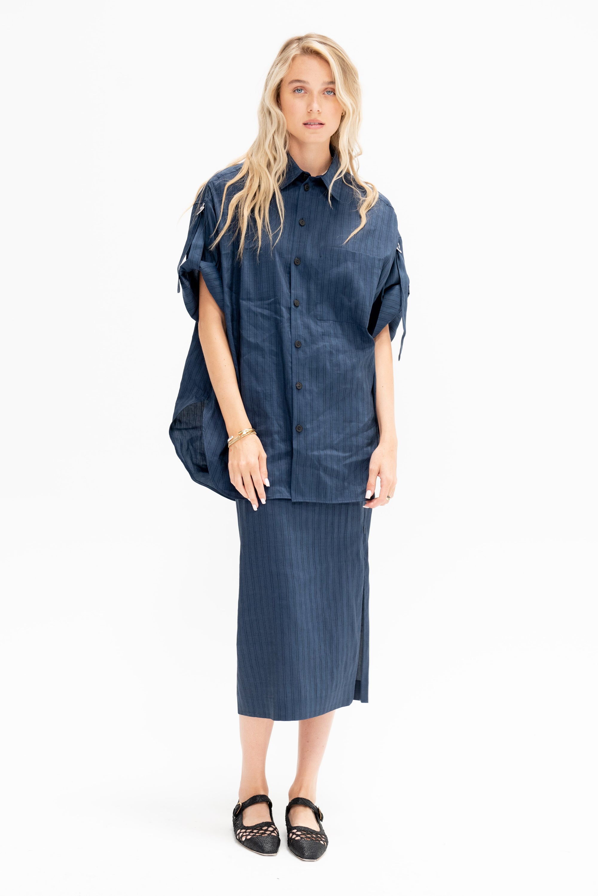 Skirt, Blue Stripe