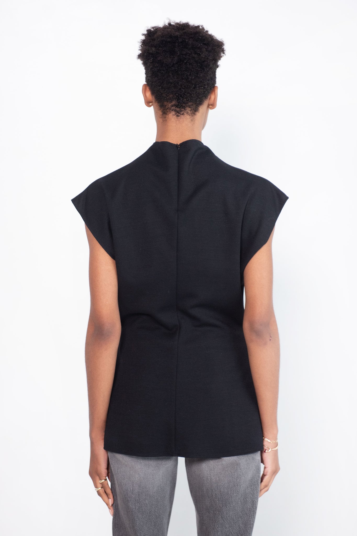 GAUCHERE - Wool Jersey Top, Black