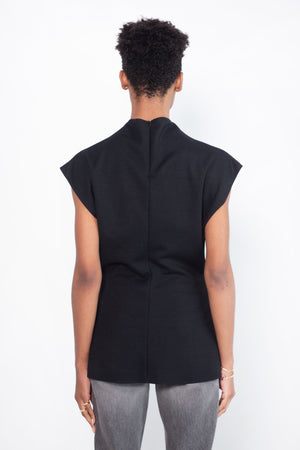 GAUCHERE - Wool Jersey Top, Black