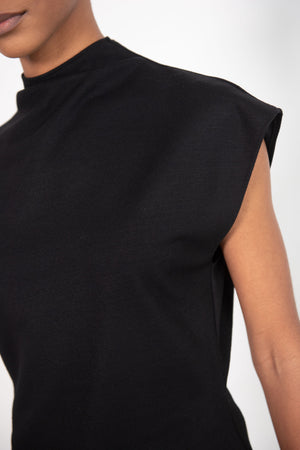 GAUCHERE - Wool Jersey Top, Black