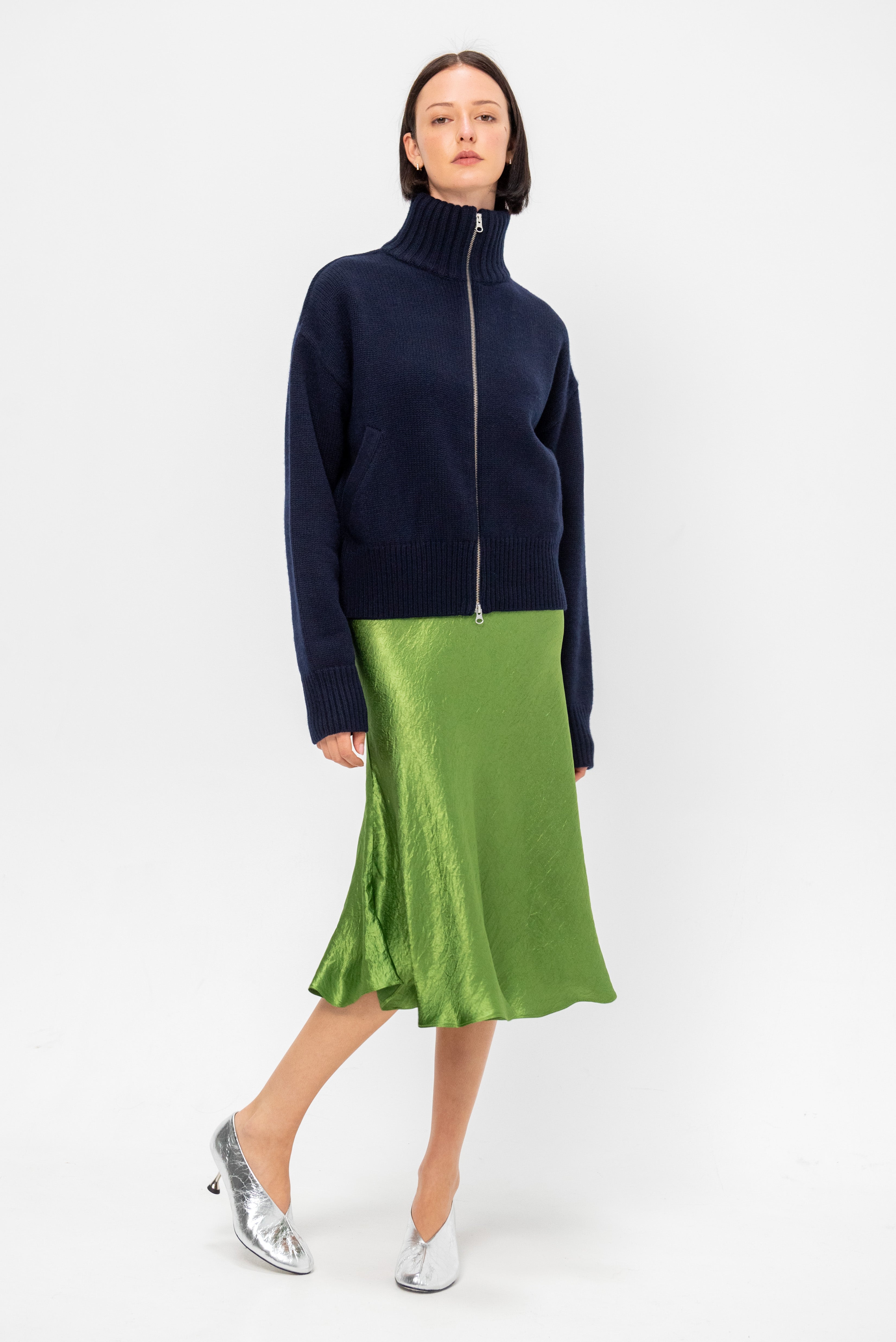 Atelier Delphine Mireille Skirt, Grass – Kick Pleat