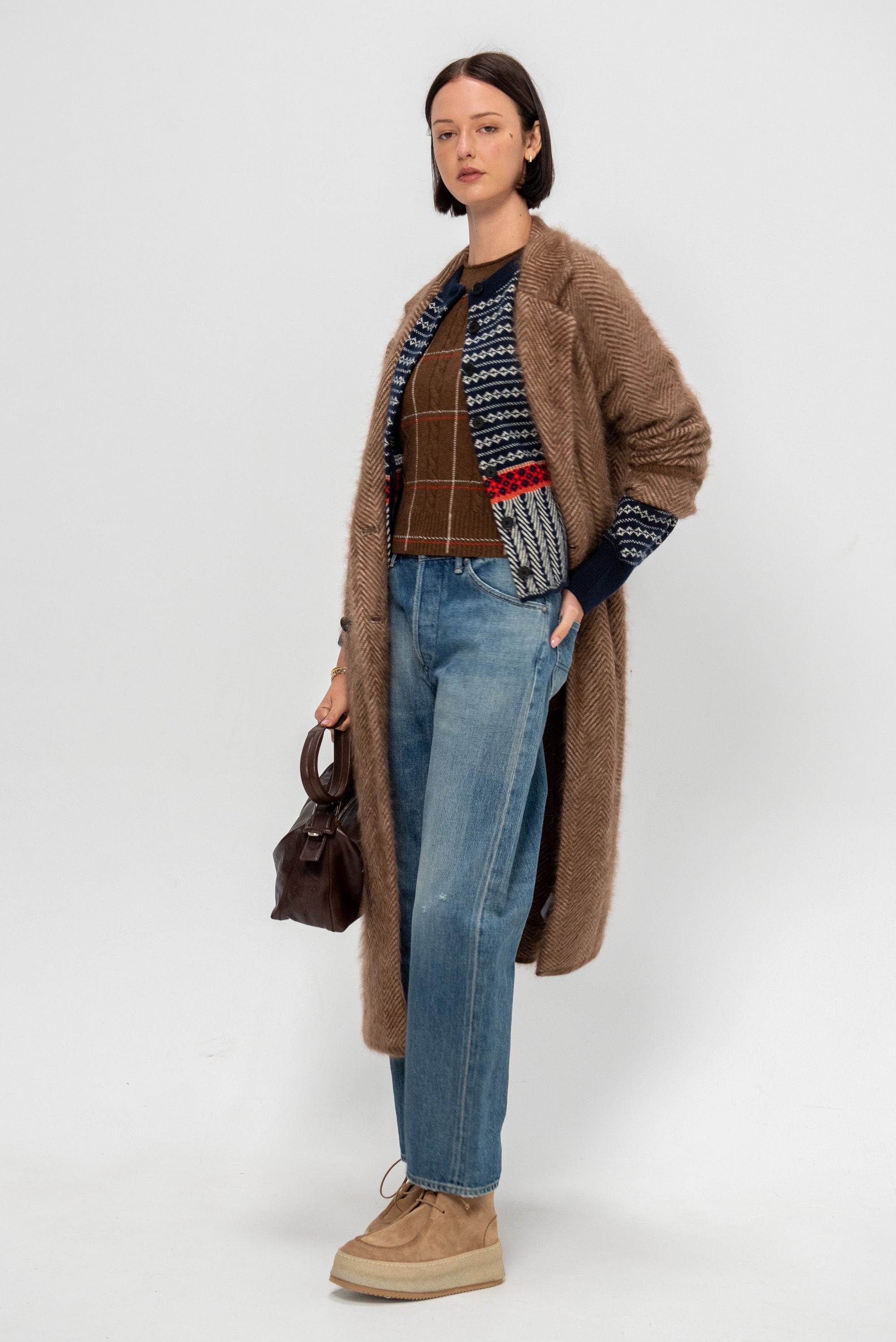 Check Vest, Chestnut Combo