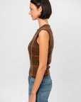 Check Vest, Chestnut Combo