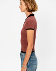 Chevron Shrunken Polo, Burnt Cocoa Combo
