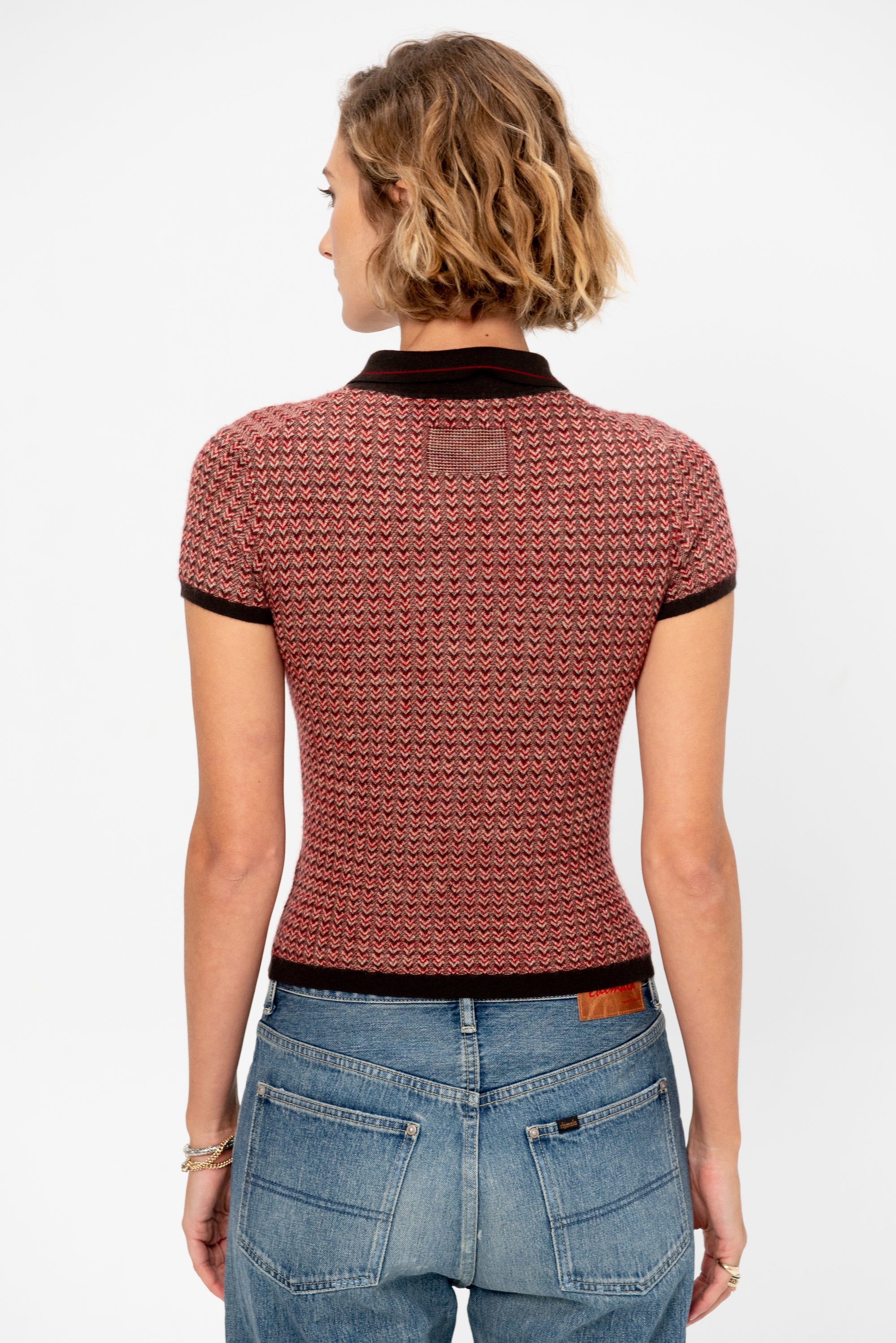 Chevron Shrunken Polo, Burnt Cocoa Combo