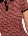 Chevron Shrunken Polo, Burnt Cocoa Combo