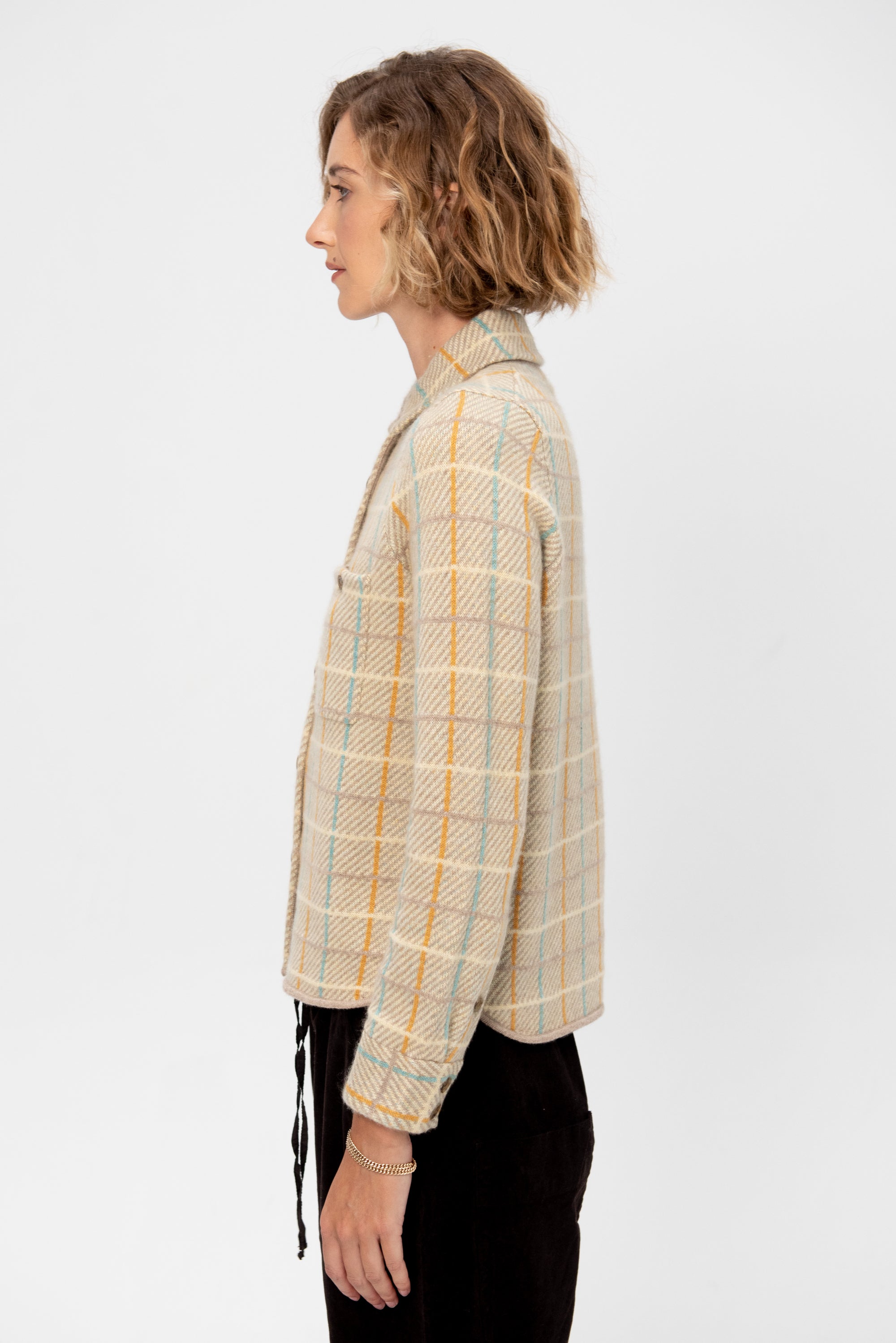 Dylan Plaid Shirt, Taupe Combo