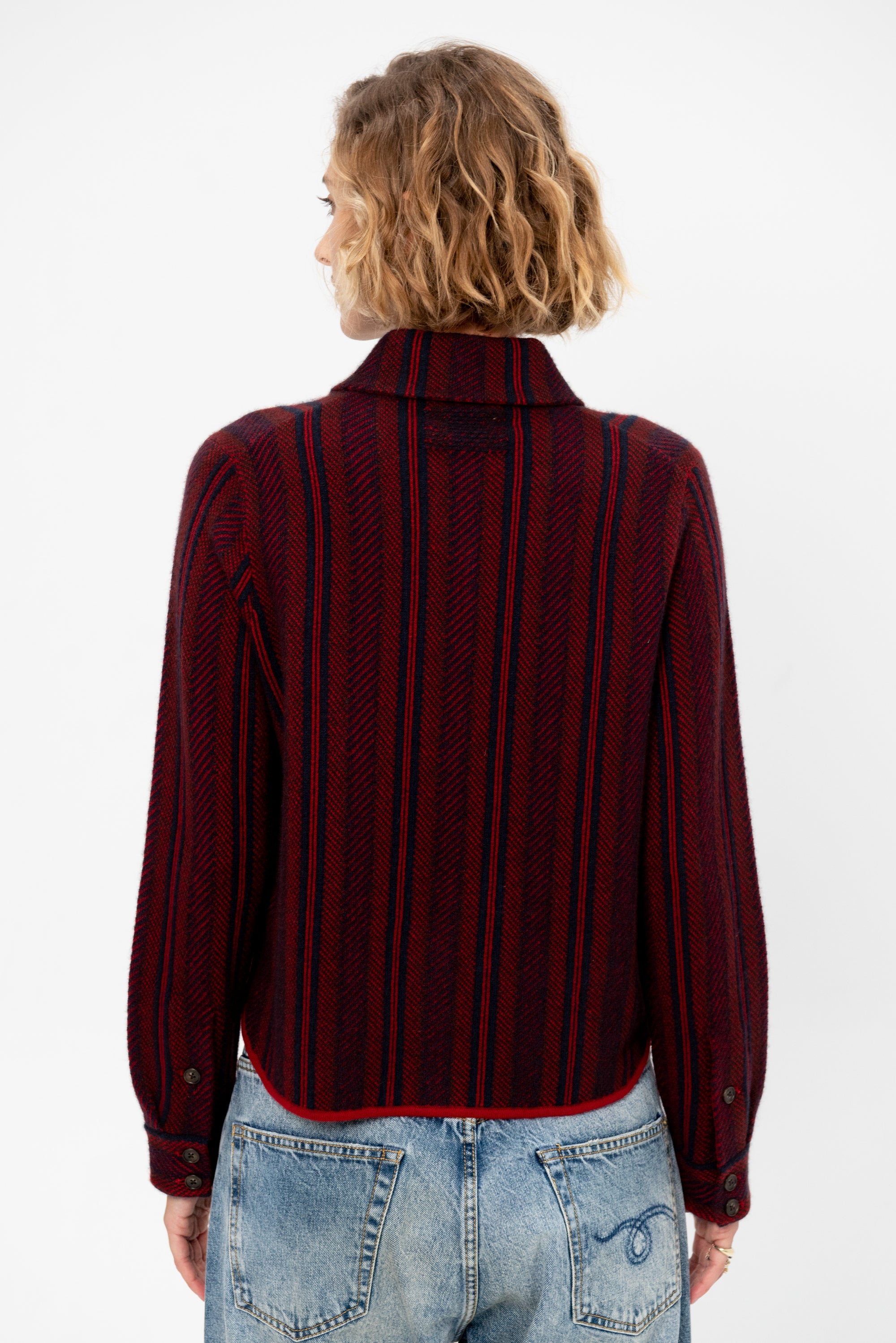 Dylan Stripe Shirt, Ruby Combo