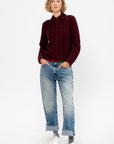 Dylan Stripe Shirt, Ruby Combo