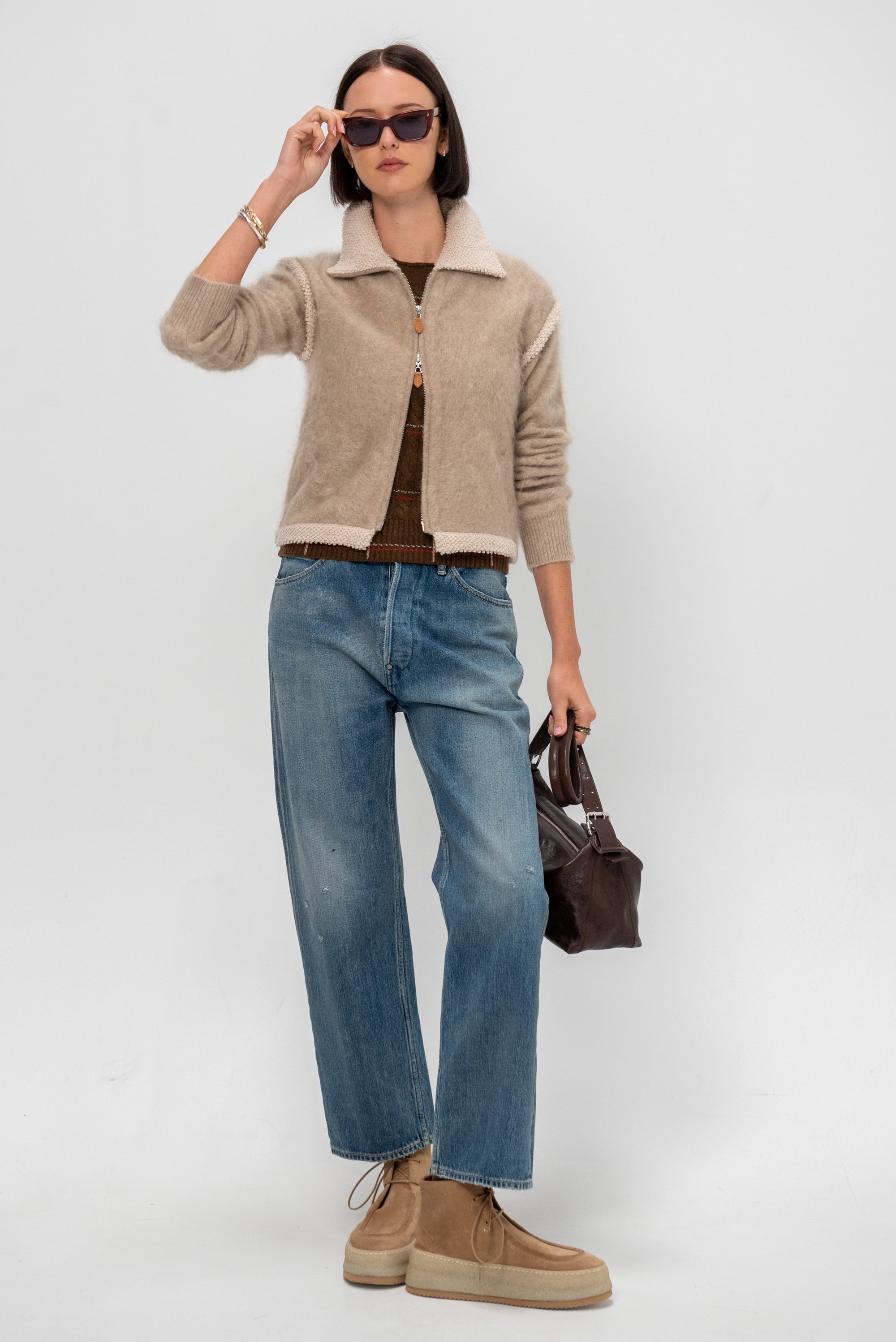 Grizzly Frankie Jacket, Taupe &amp; Oatmeal