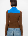 Alpine Half Zip, Chestnut & Twilight