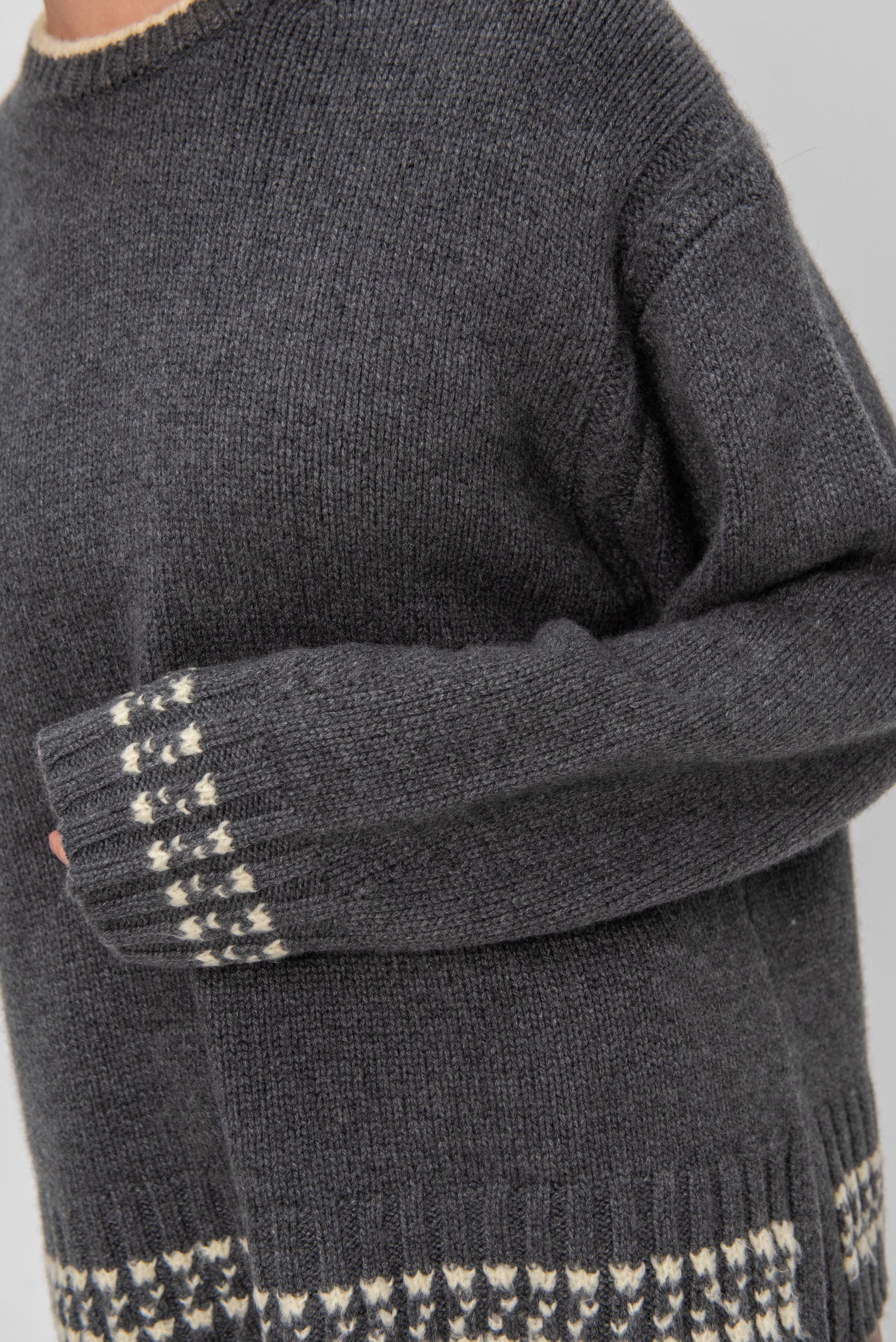 Tipped Cozy Crew, Charcoal &amp; Mist