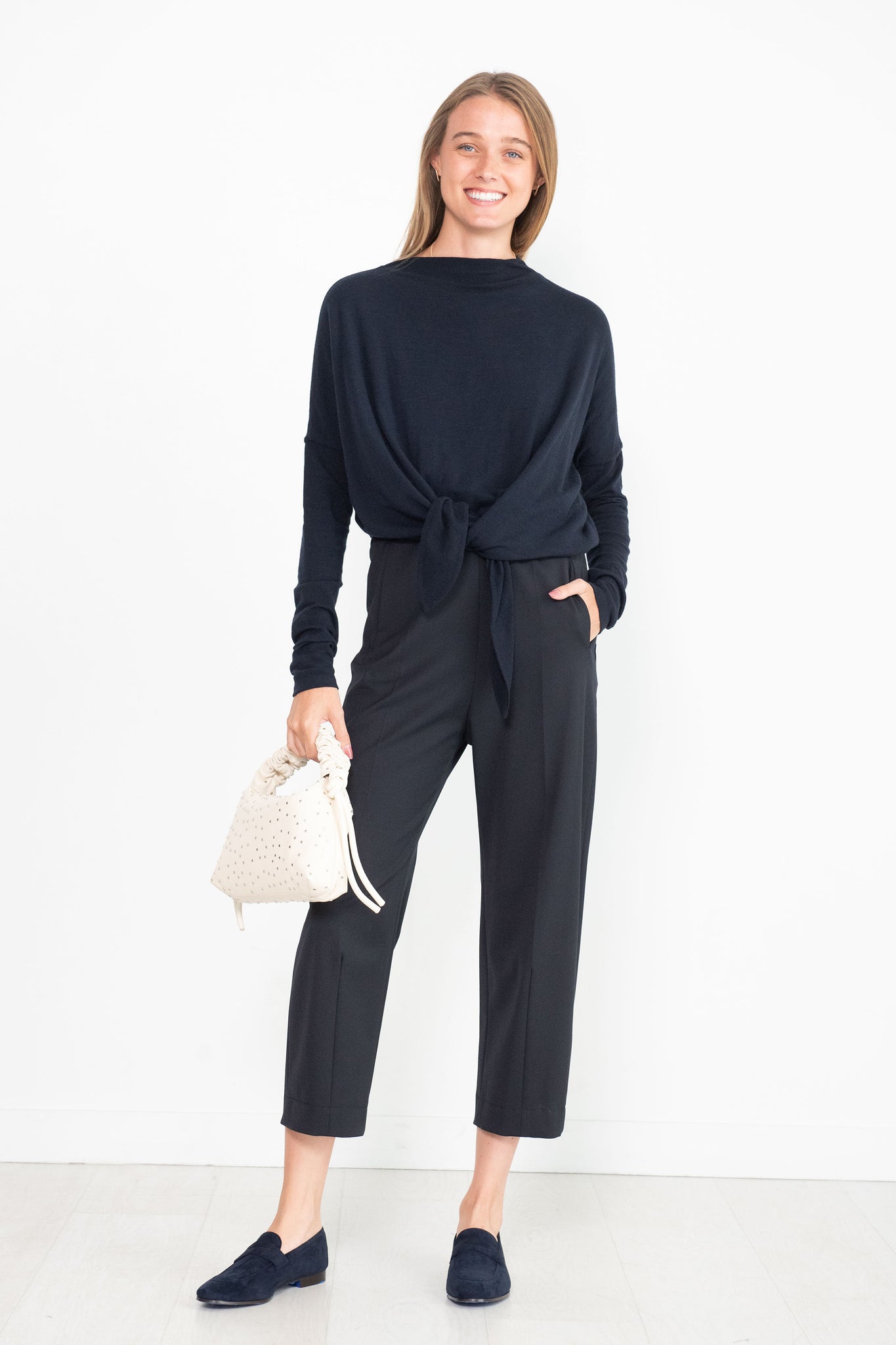 Hache - Knot Sweater, Navy