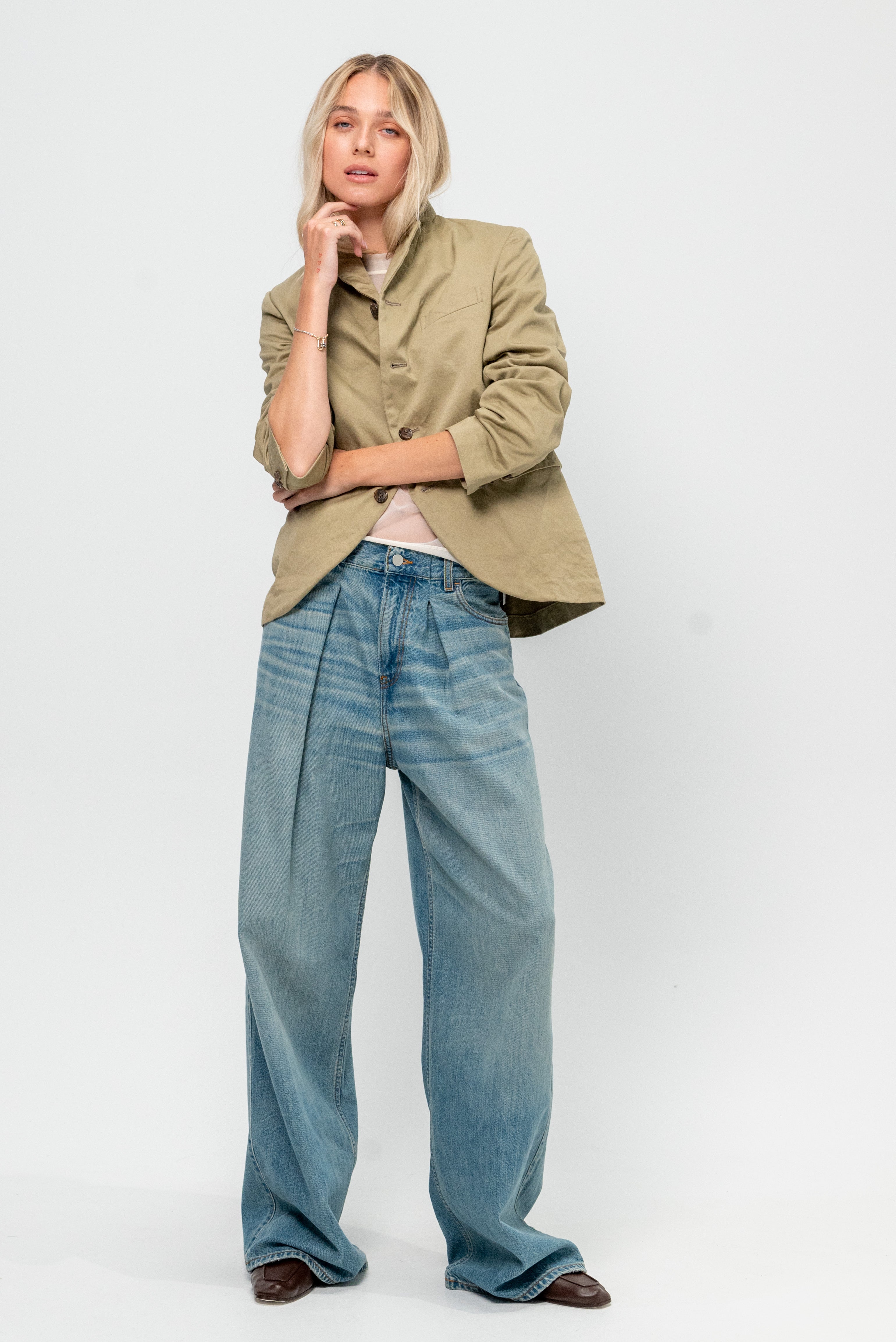 Haikire Candy Denim, Ionic Blue – Kick Pleat