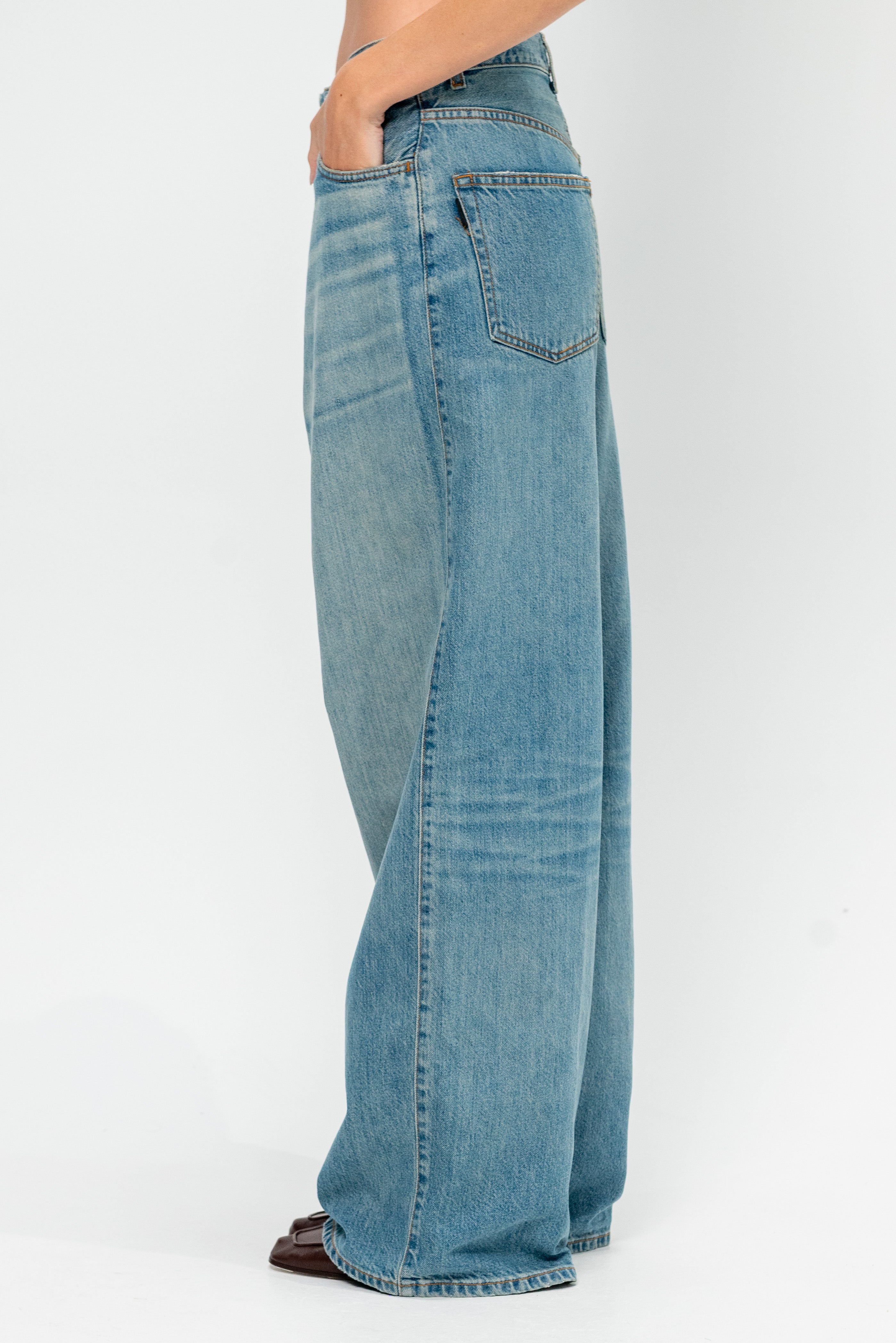 Haikire Candy Denim, Ionic Blue – Kick Pleat