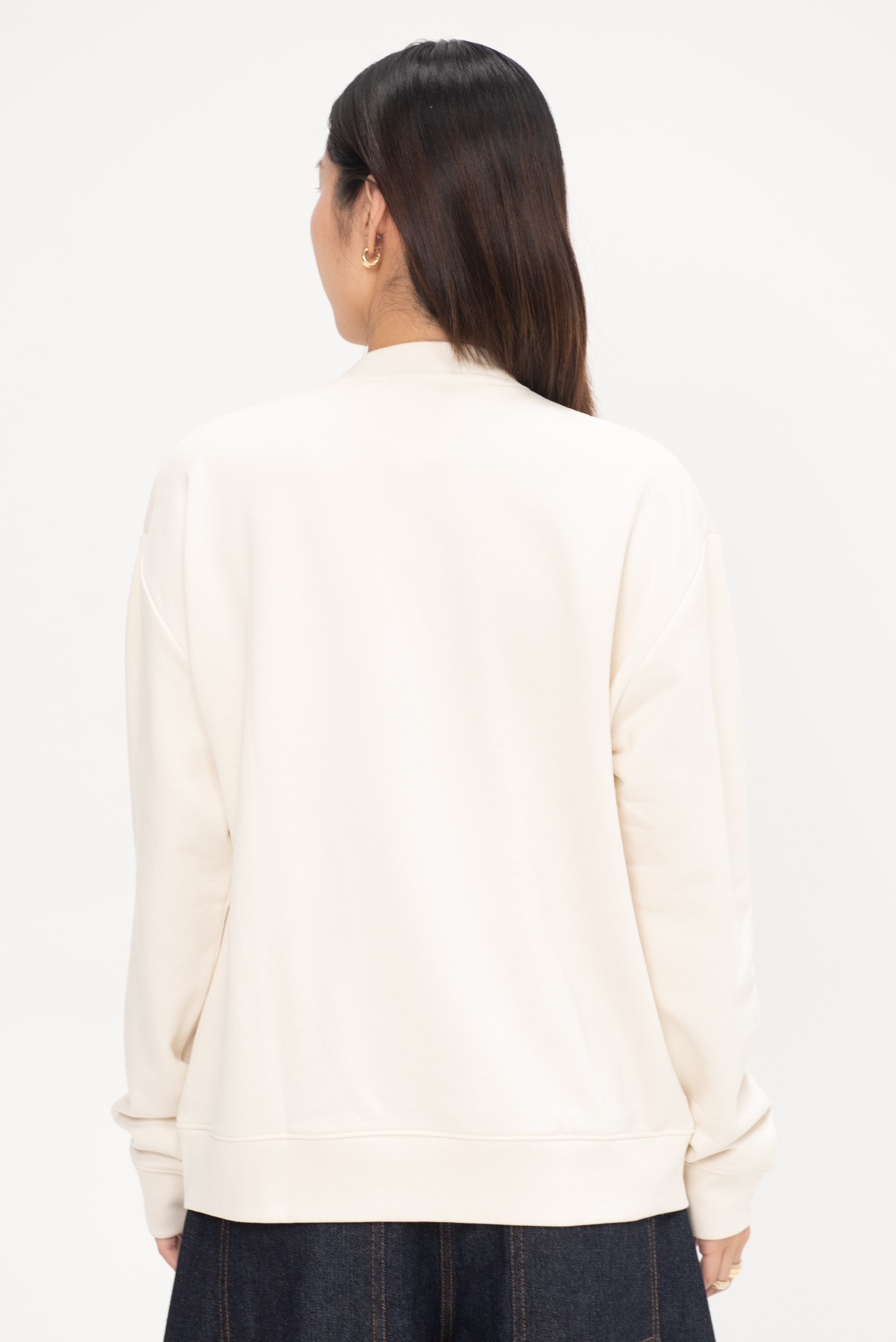 Crew Neck Sweatshirt, Ivory – Kick Pleat