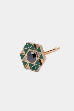 HARWELL GODFREY - Evil Eye Inlay Ring, Malachite & Diamond