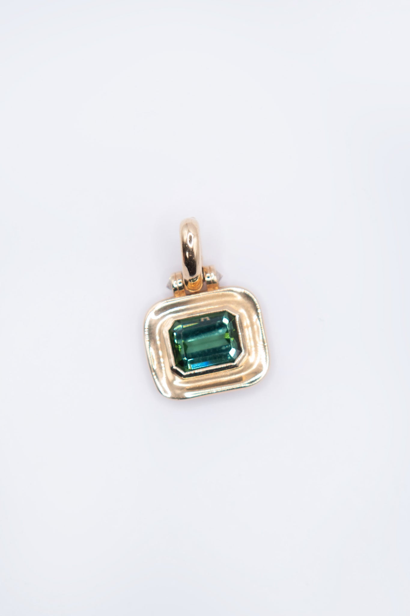 HARWELL GODFREY - Emerald Cut Pendant, Green Tourmaline