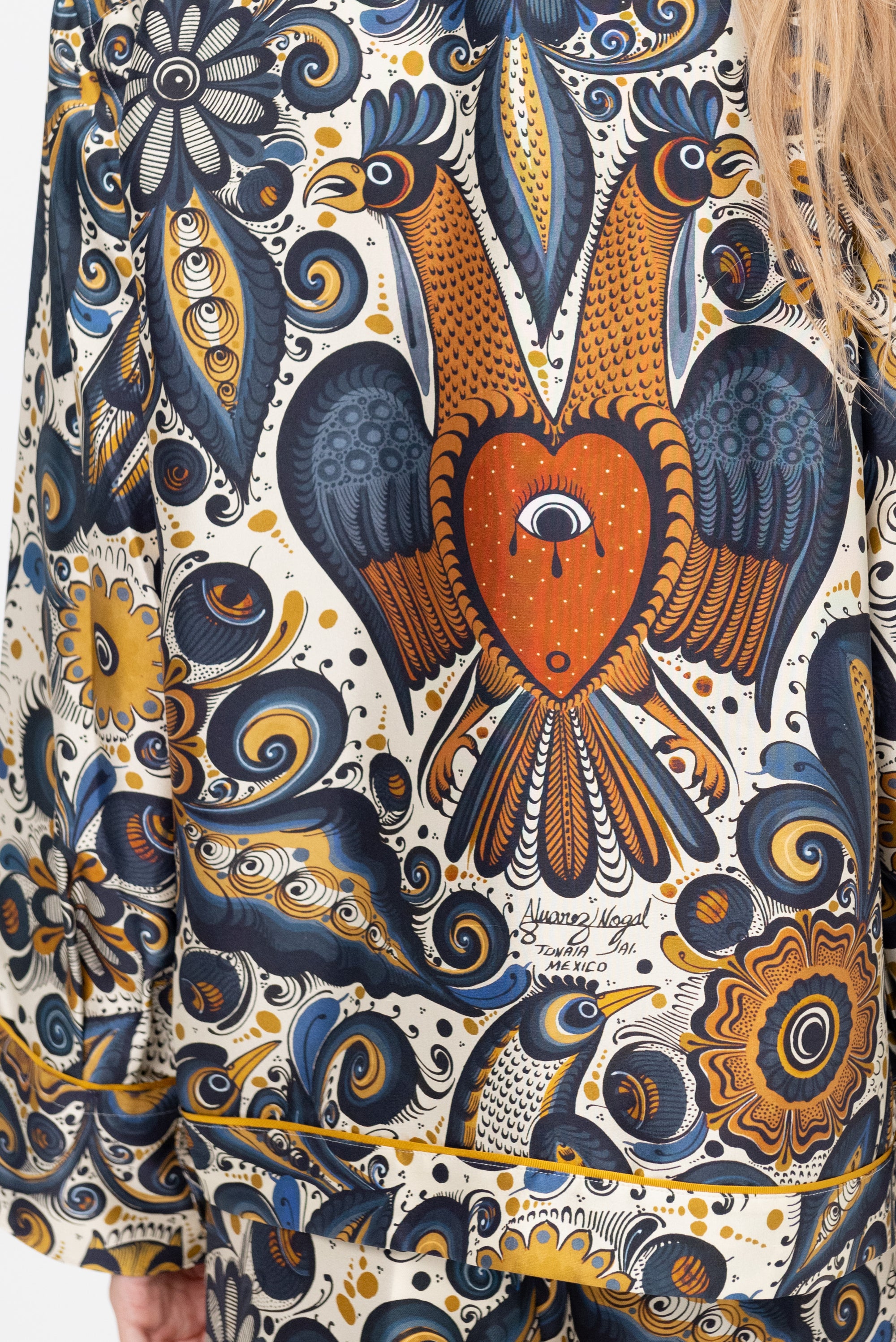 Álvarez Nogal Shirt, Blue &amp; Ochre Multi