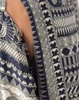Camille Dress in Rcc Print, Navy & Ivory