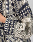 Camille Dress in Rcc Print, Navy & Ivory