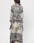 Camille Dress in Rcc Print, Navy & Ivory