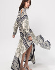 Camille Dress in Rcc Print, Navy & Ivory