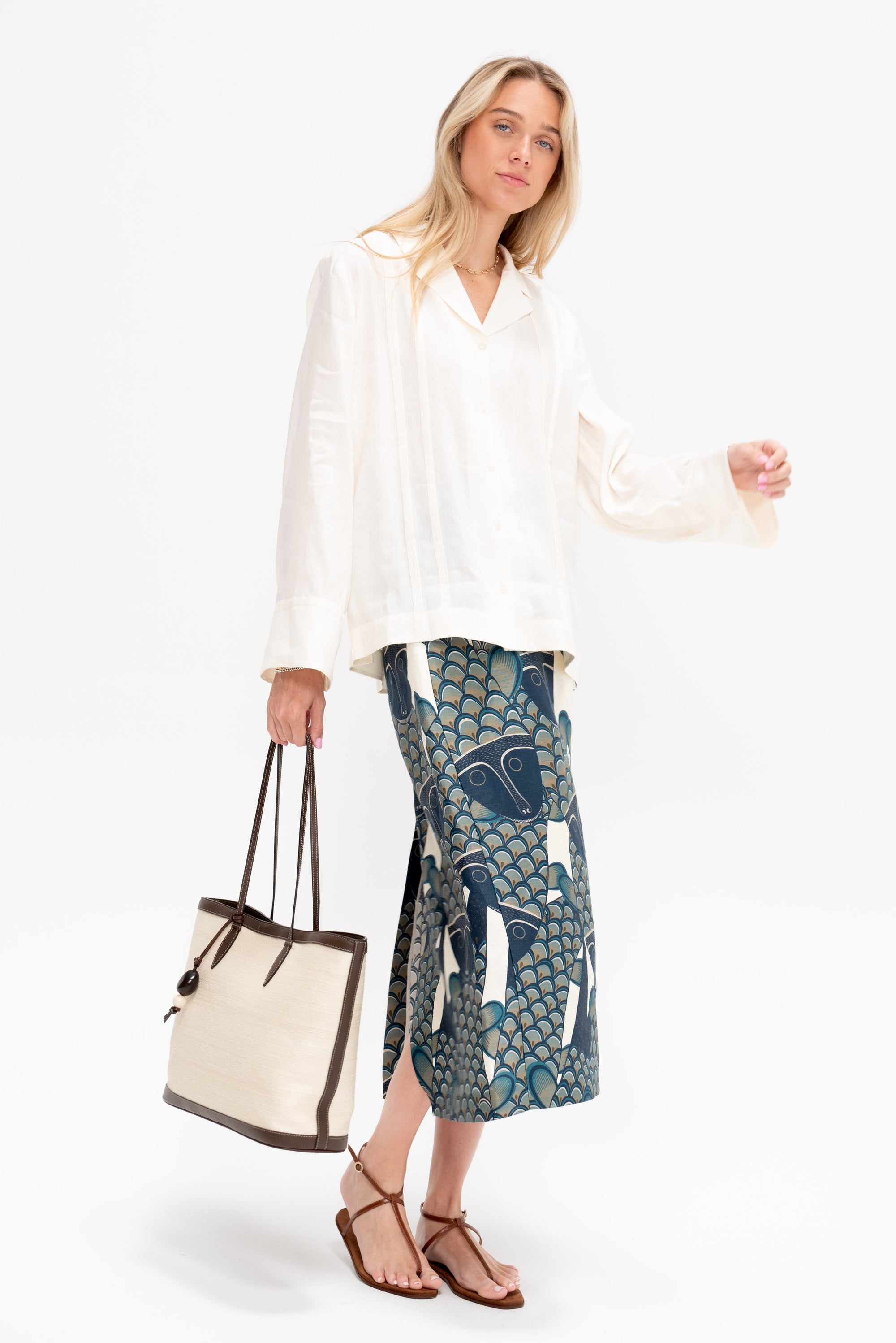 Guayabera Shirt, Ivory