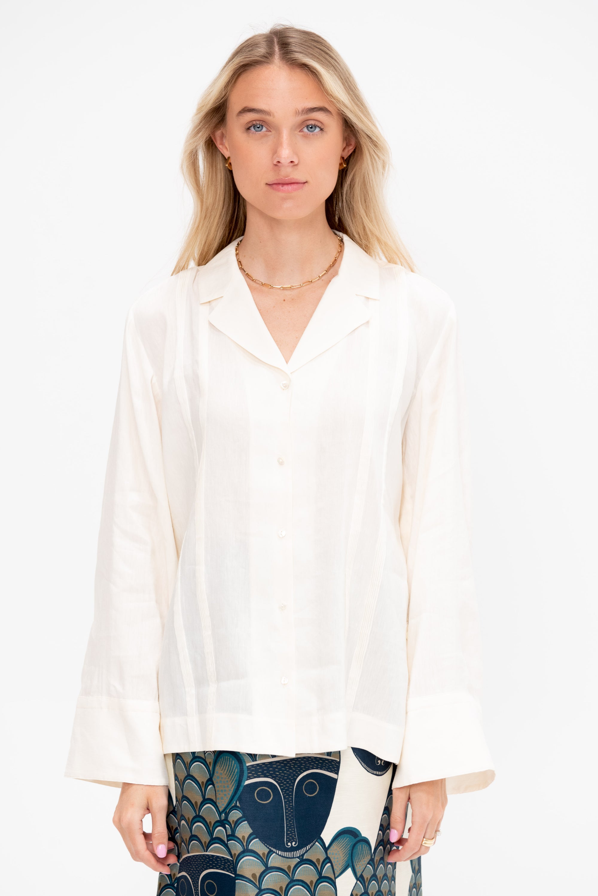 Guayabera Shirt, Ivory