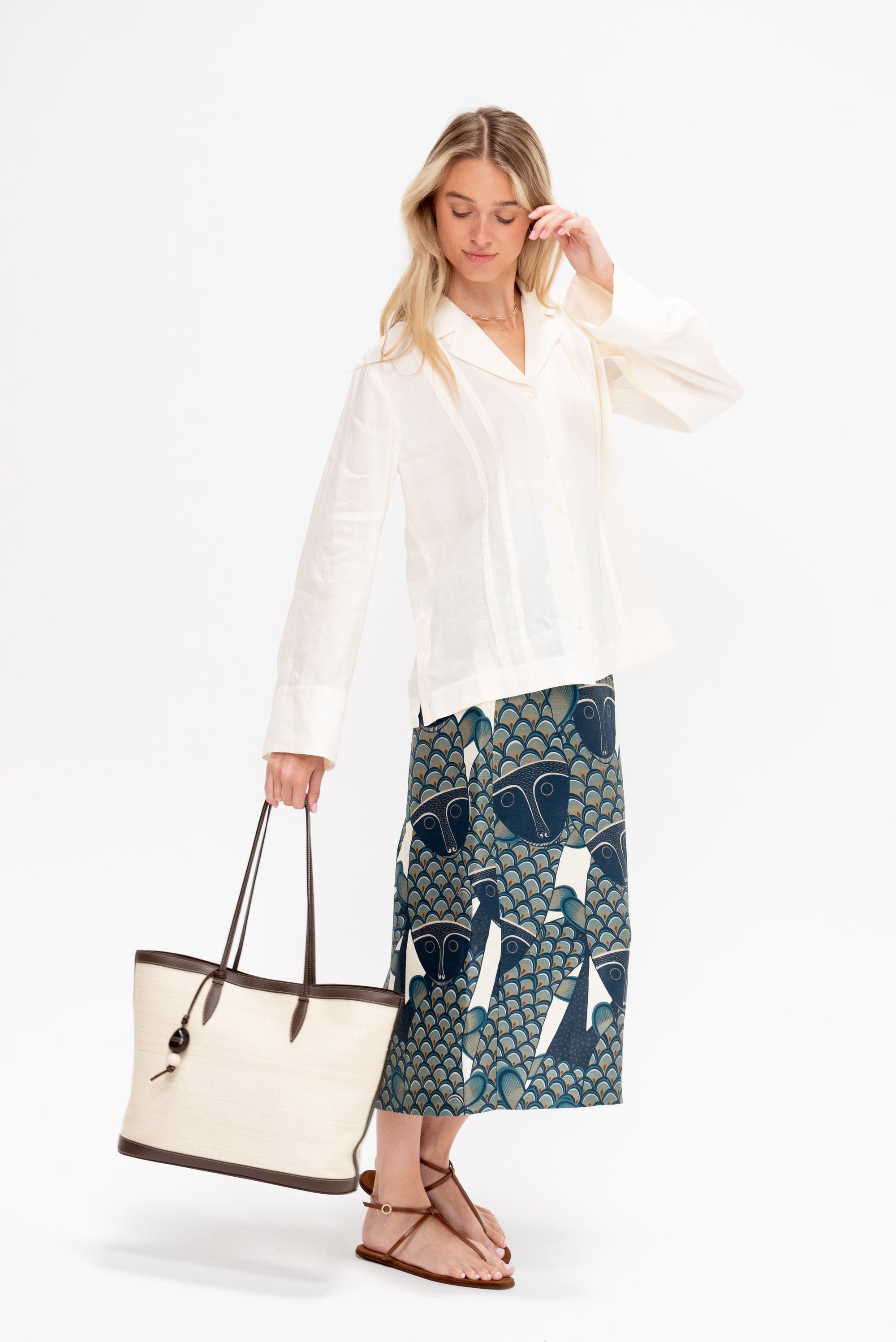 Guayabera Shirt, Ivory