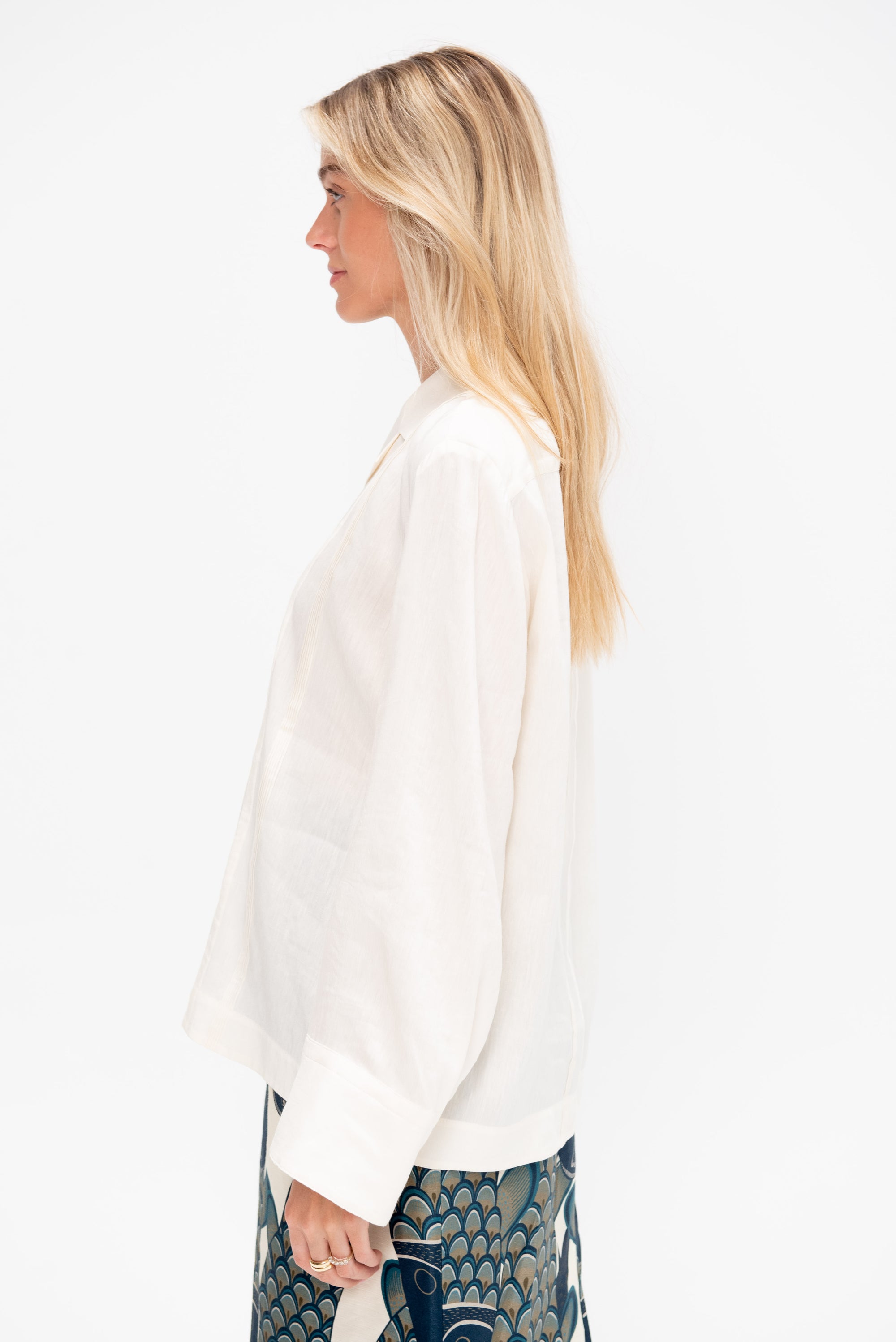 Guayabera Shirt, Ivory