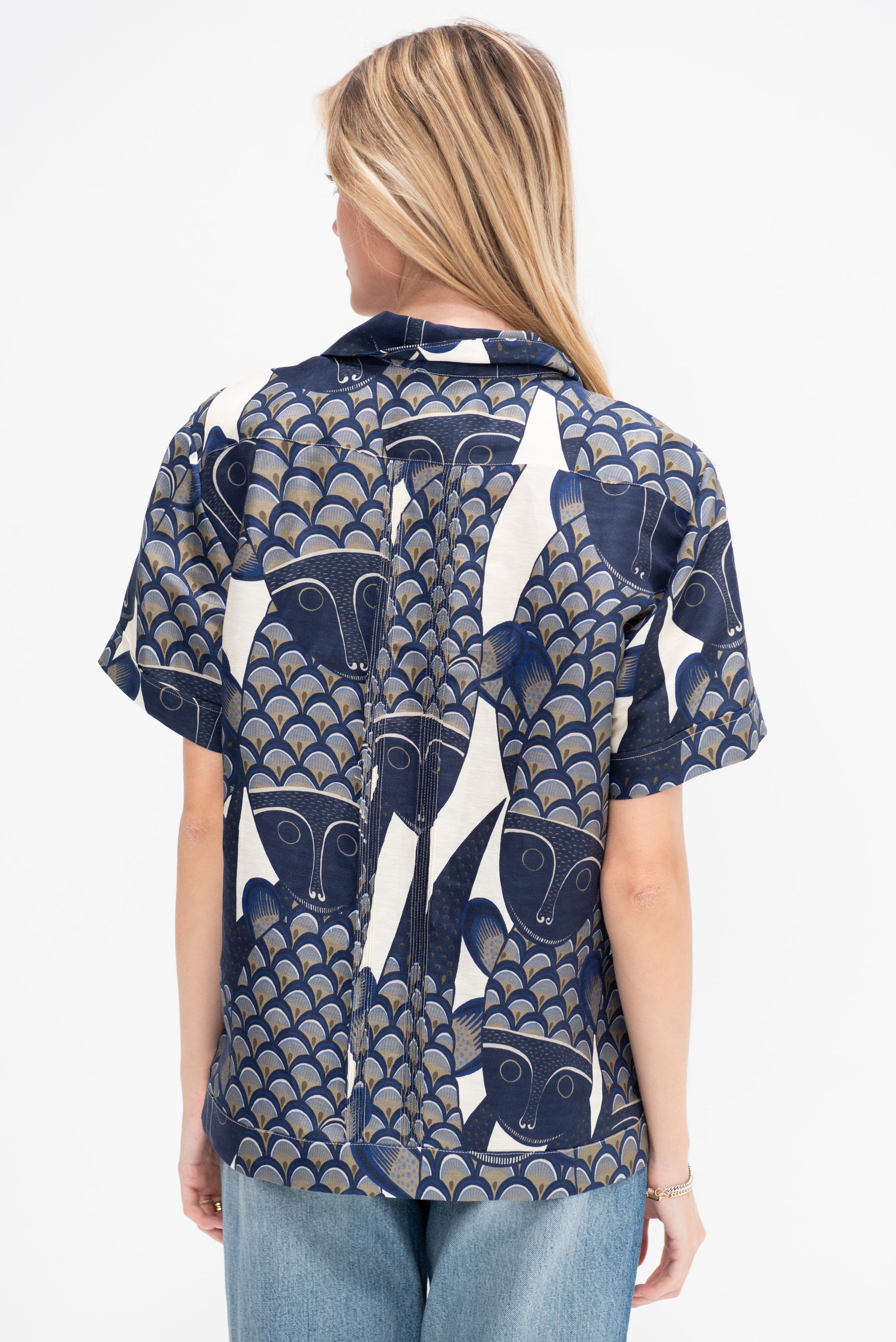 Santos Guayabera, Ink &amp; Midnight Multi