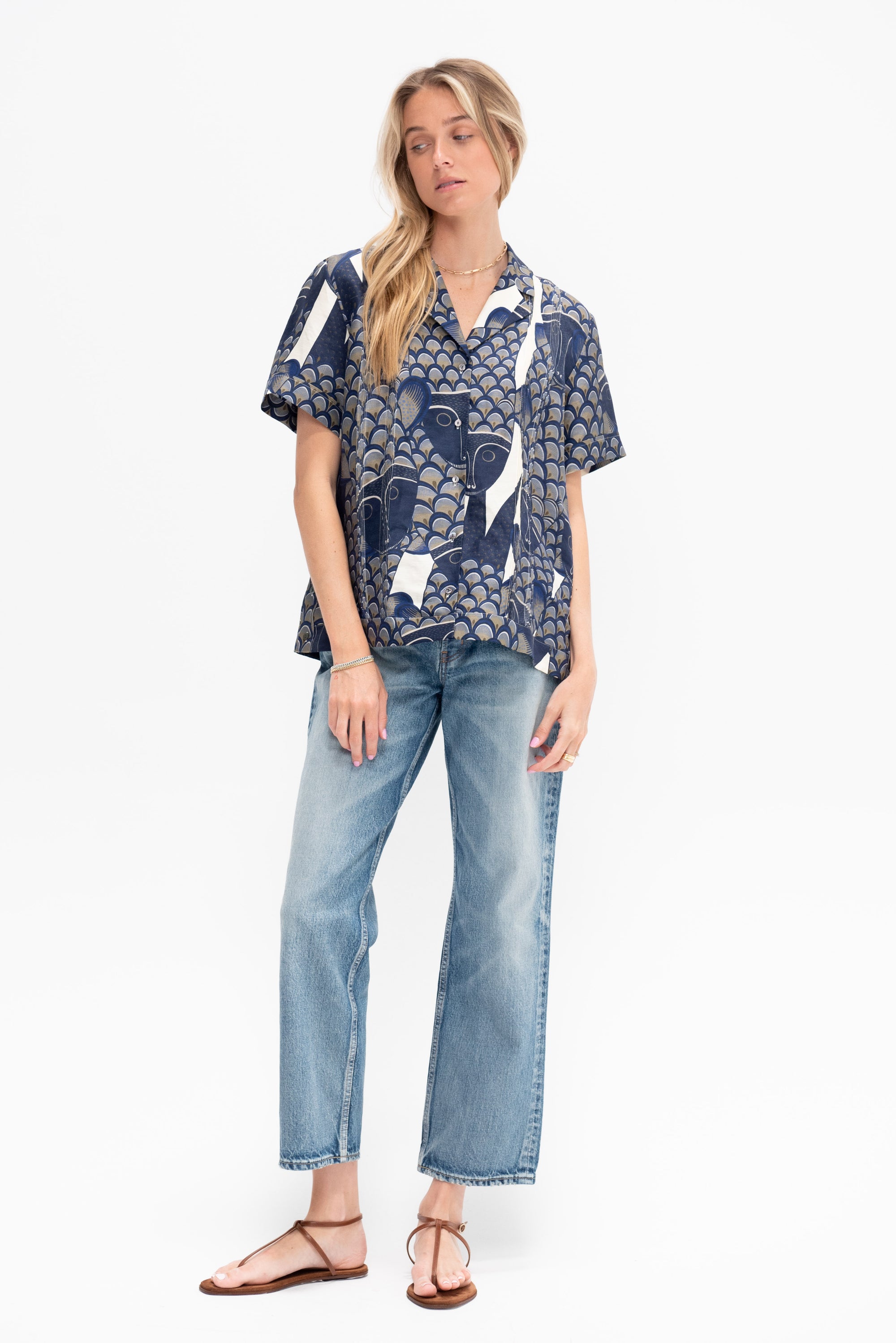 Santos Guayabera, Ink &amp; Midnight Multi