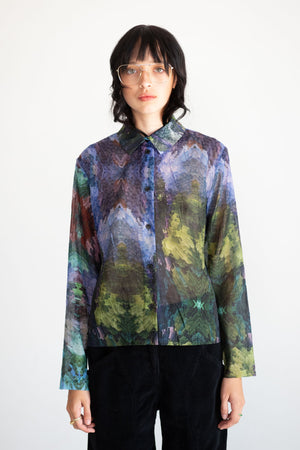 Henrik Vibskov - Chaos Pleat Shirt, Kaleidoscope Blue