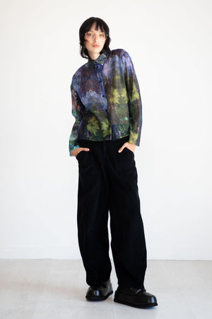 Henrik Vibskov - Chaos Pleat Shirt, Kaleidoscope Blue