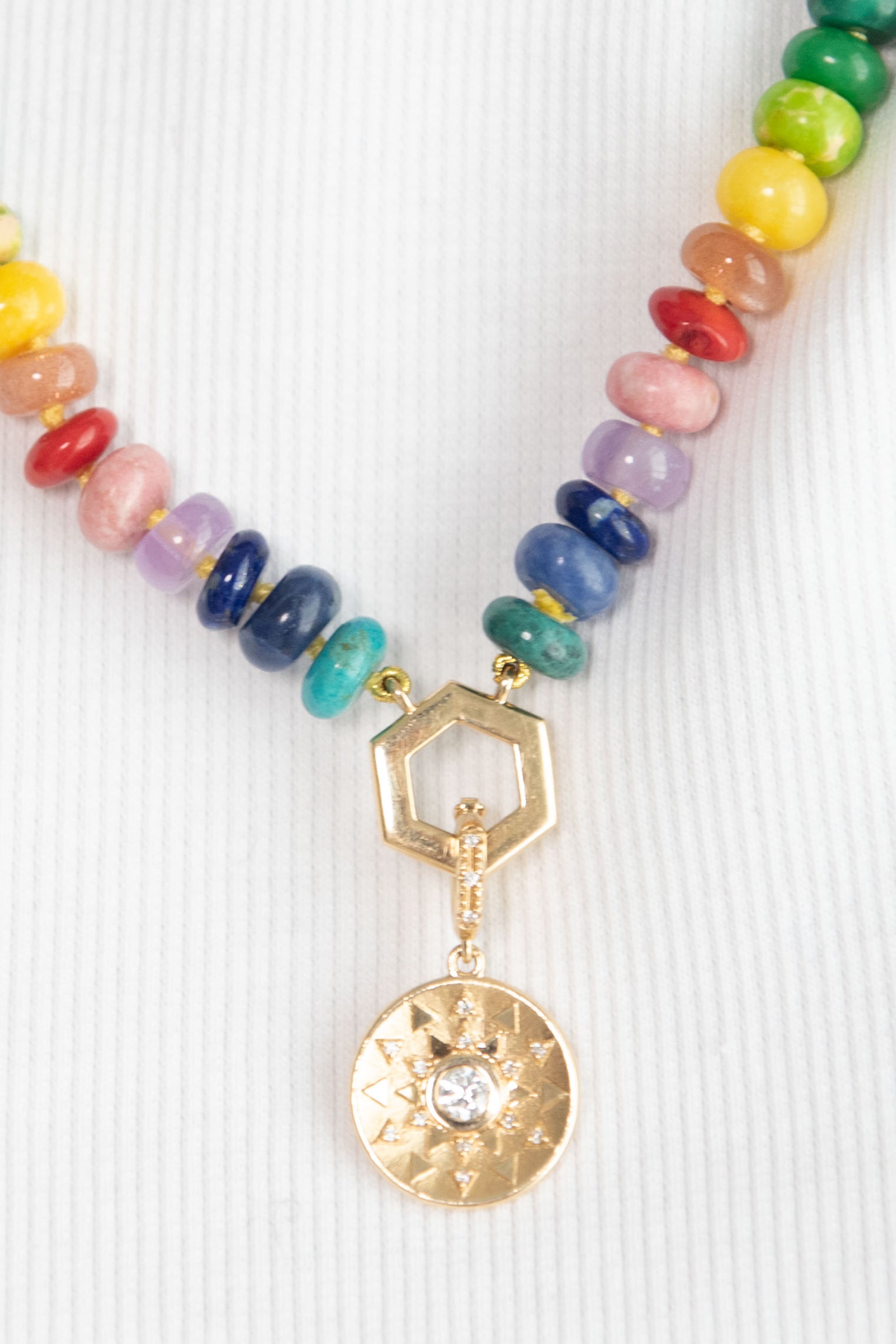 HARWELL GODFREY - Mini Sun Sign Medallion, Diamonds