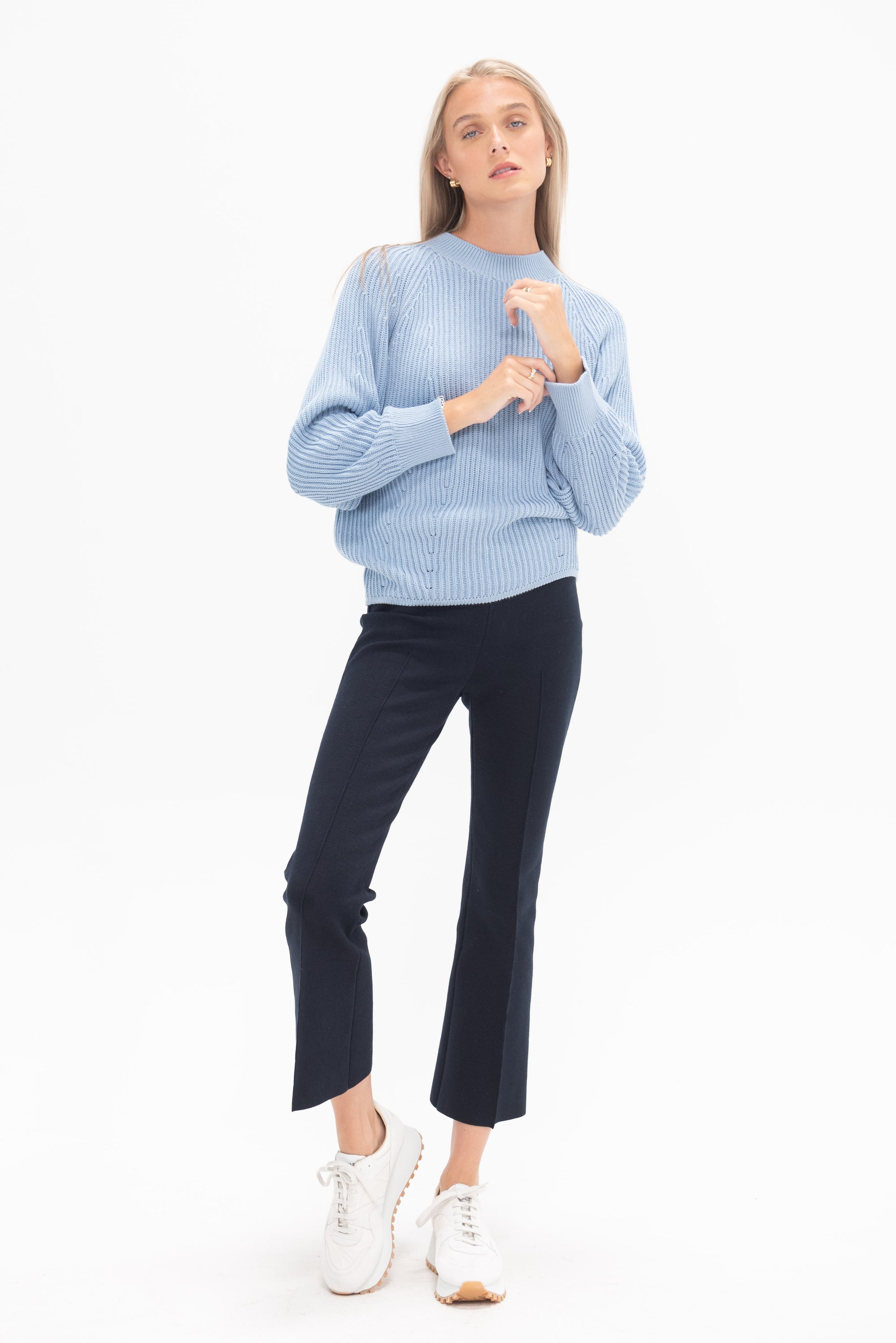 HIGH SPORT - Greta Sweater, Pale Blue