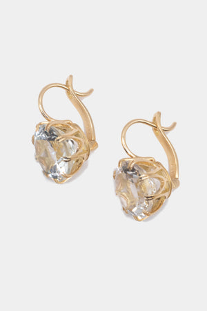 ILEANA MAKRI - Small Crown Earring, White Topaz
