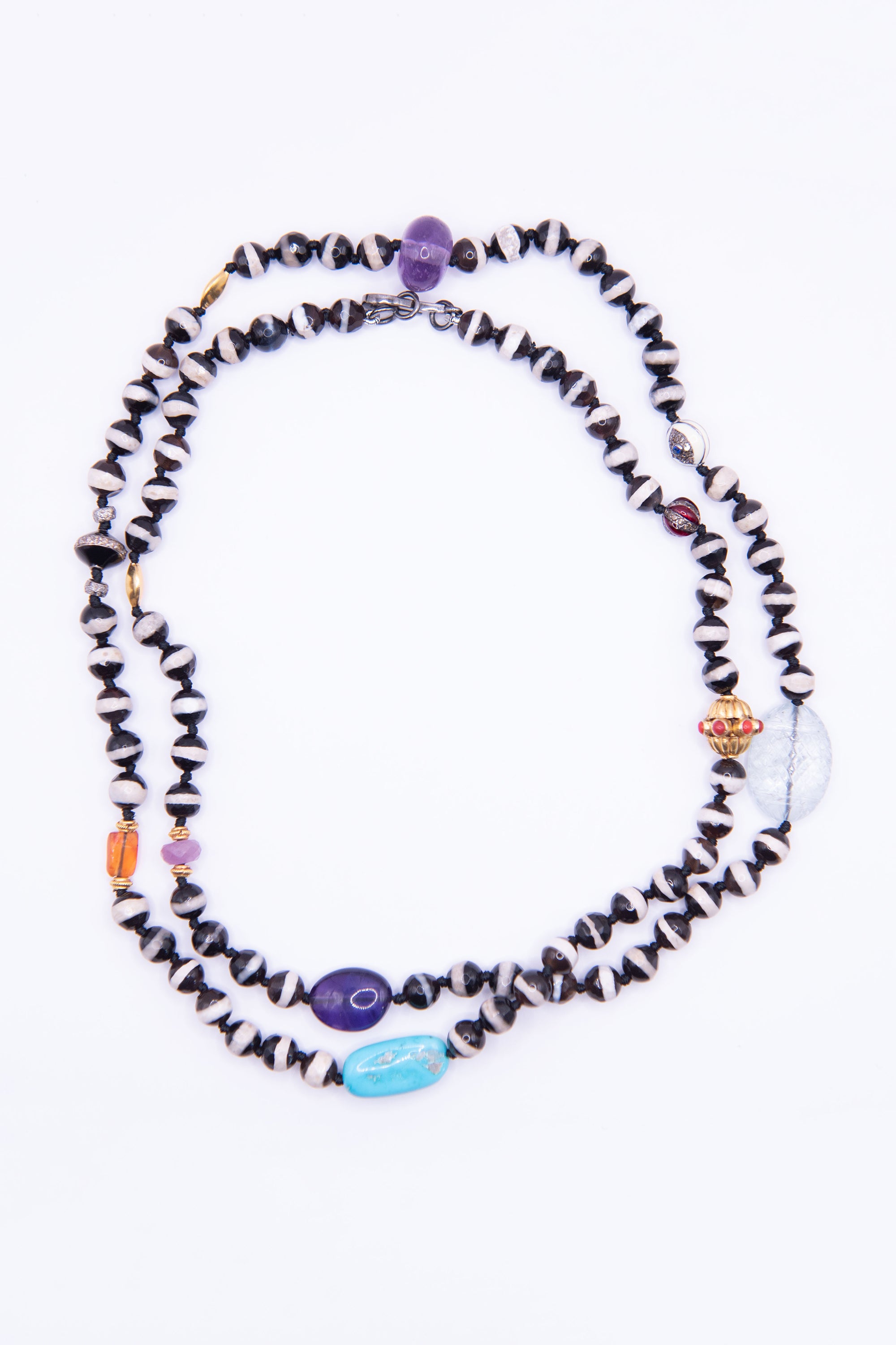 Ileana Makri Beaded Necklace, Black Agate – Kick Pleat