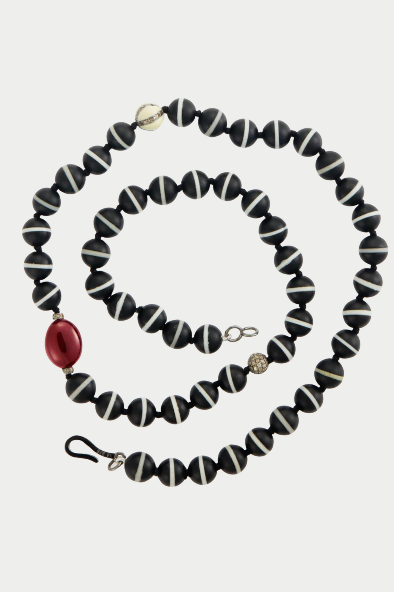 ILEANA MAKRI - Stripe Beaded Necklace, Black Onyx