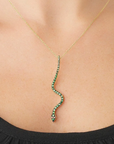 Lucky Snake Verdant Pendant, Tsavorites