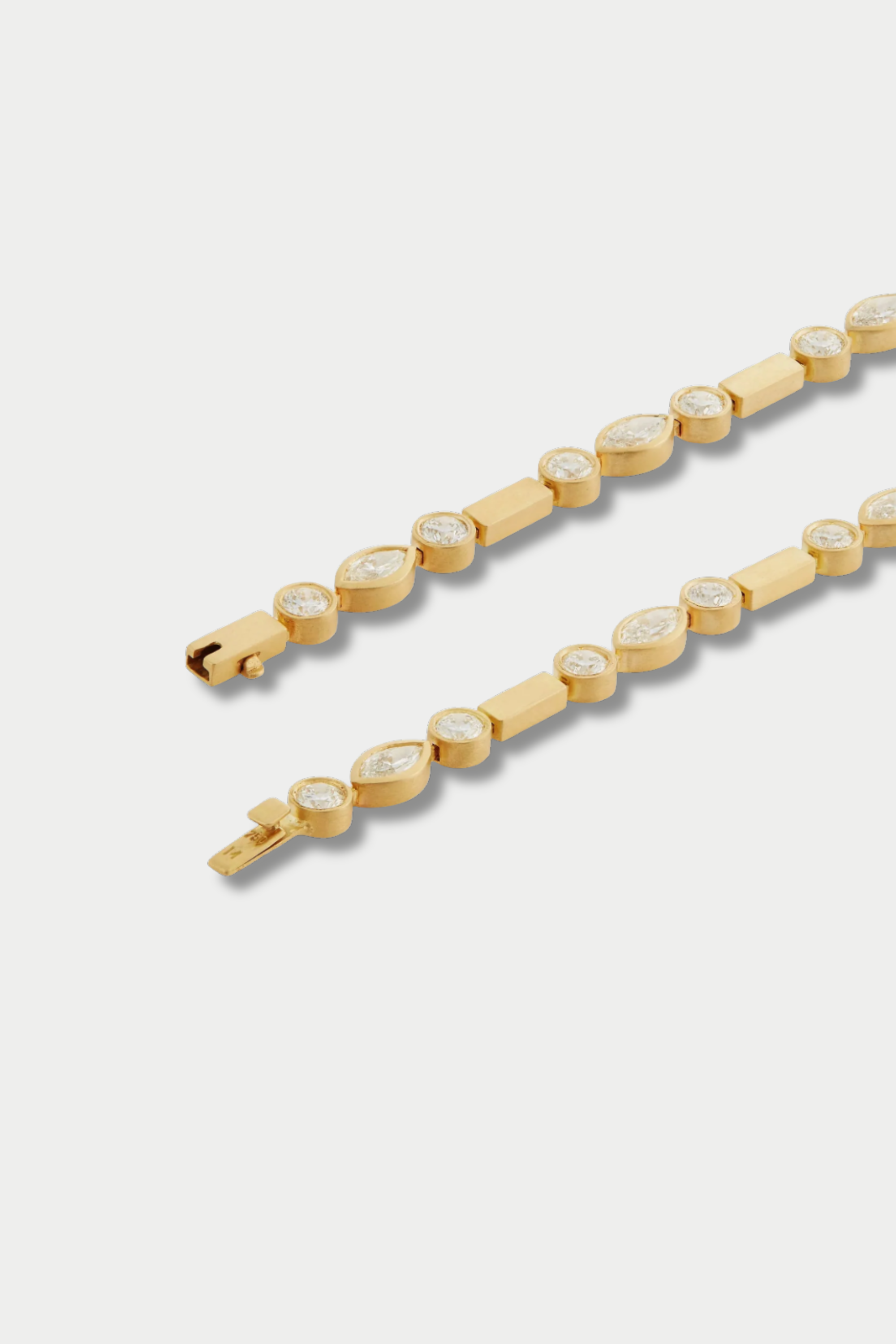 Diamond Navette Stream Bracelet, Yellow Gold